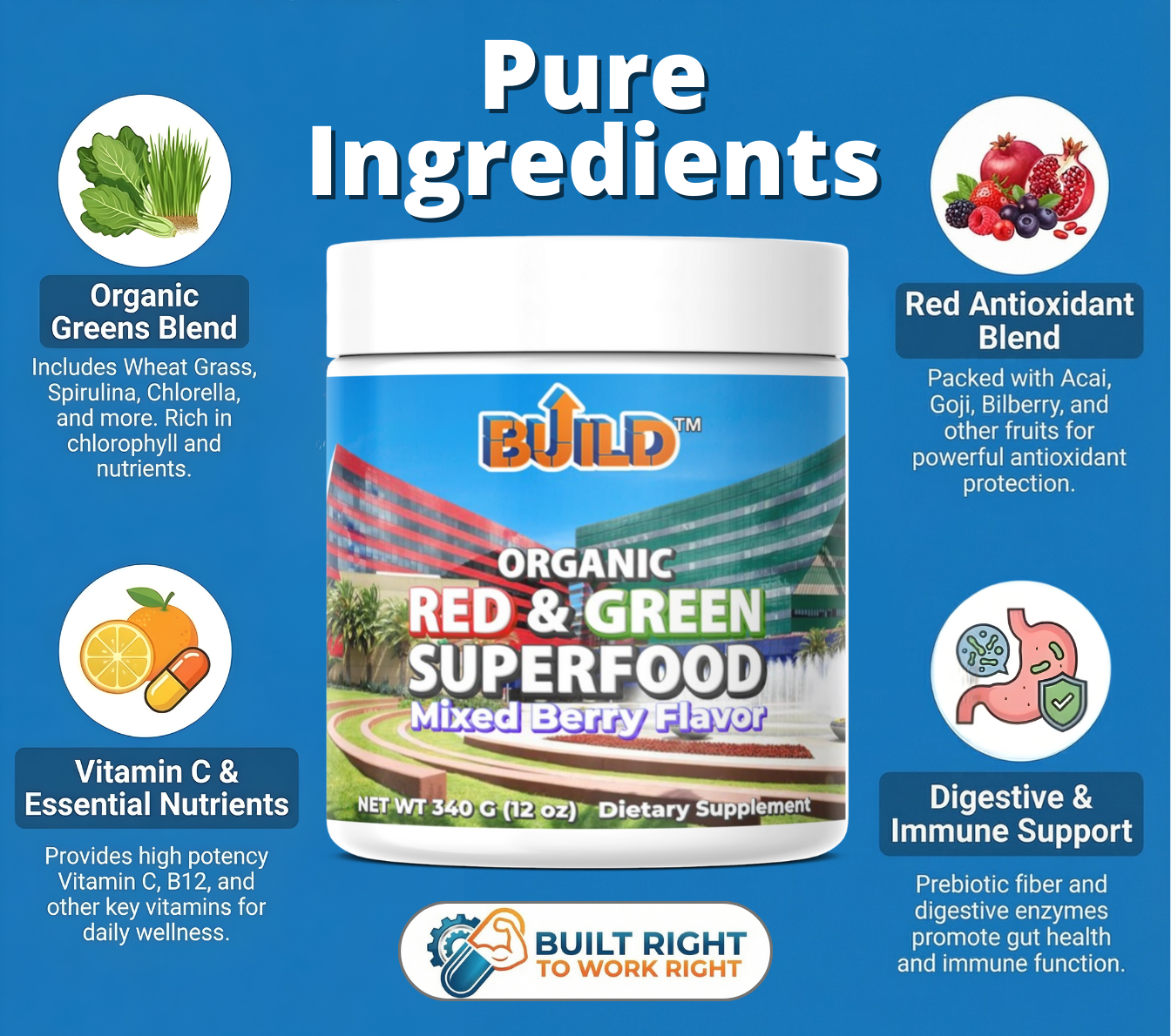 Red & Green Superfood (Mixed Berry)